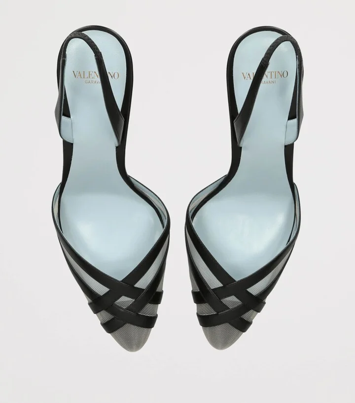 Valentino Garavani Leather ImpuDance Slingback Pumps 90 - Image 4