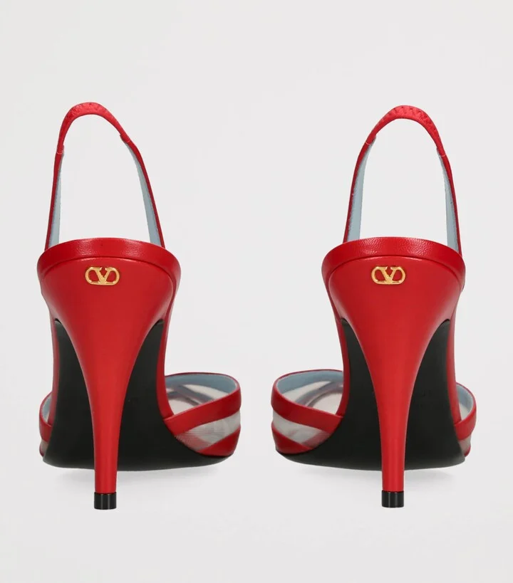 Valentino Garavani Leather ImpuDance Slingback Pumps 90 - Image 2
