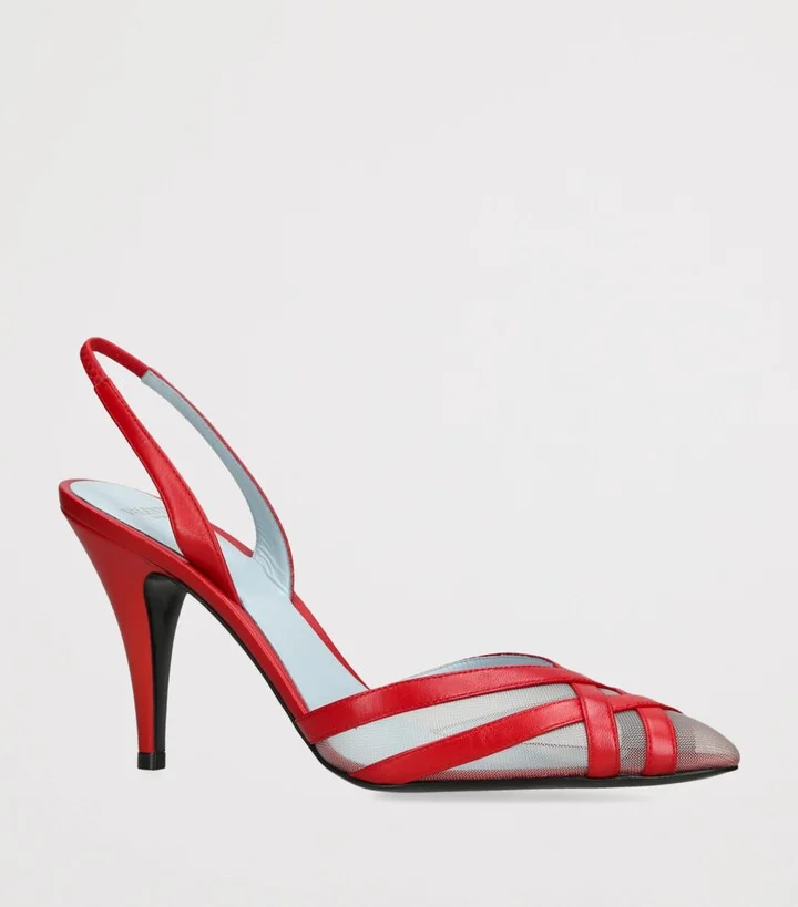 Valentino Garavani Leather ImpuDance Slingback Pumps 90 - Image 3