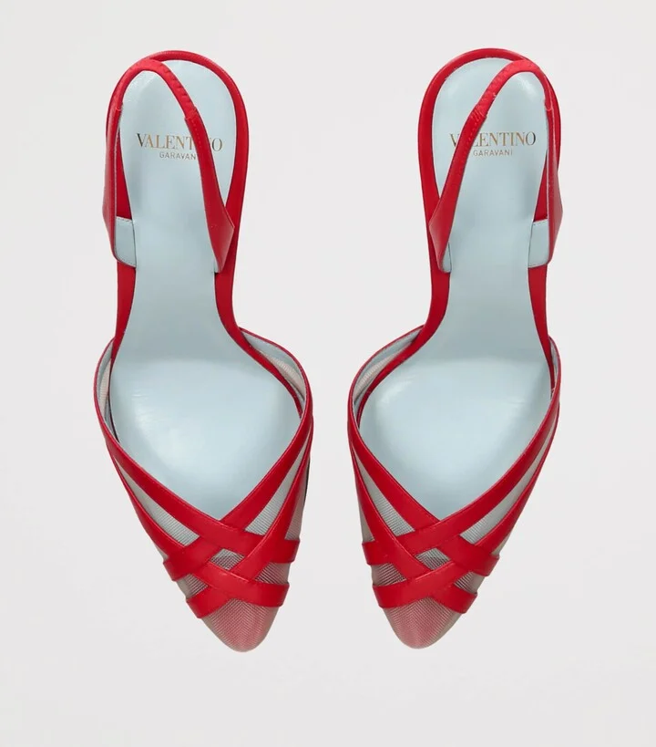 Valentino Garavani Leather ImpuDance Slingback Pumps 90 - Image 4