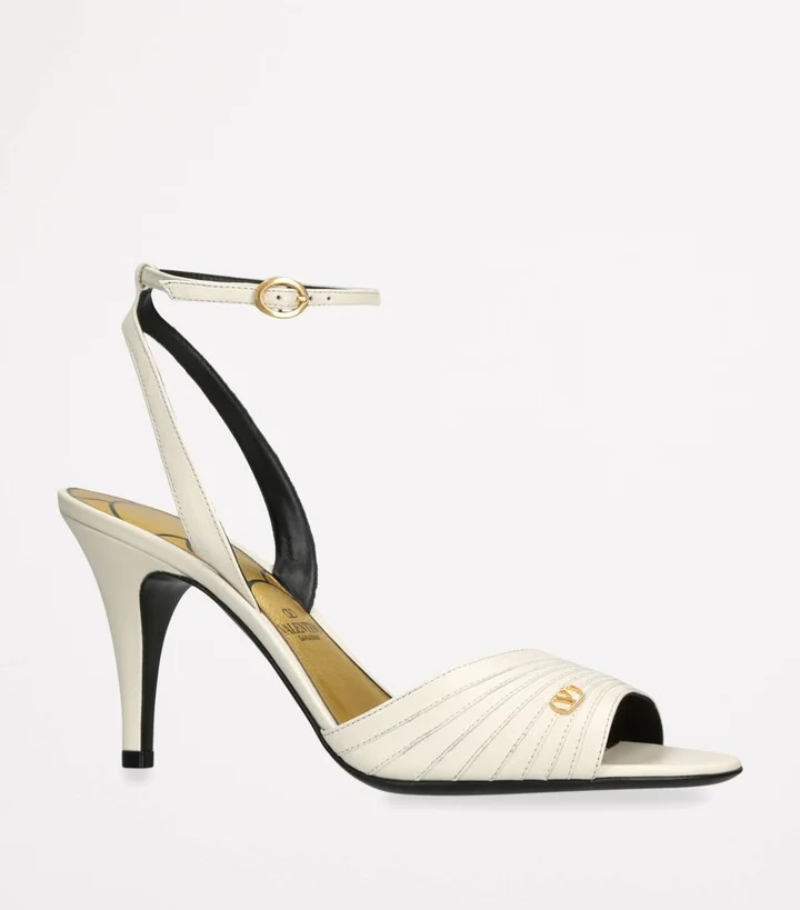 Valentino Garavani Leather Ladycrush Heeled Sandals 85 - Image 3