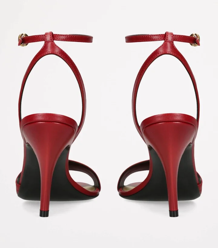 Valentino Garavani Leather Ladycrush Heeled Sandals 85 - Image 2