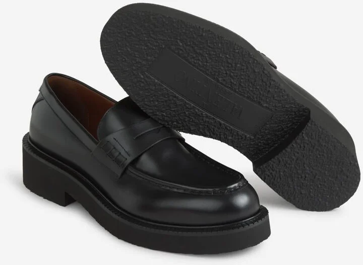 Valentino Garavani Leather Logo Moccasins - Image 4