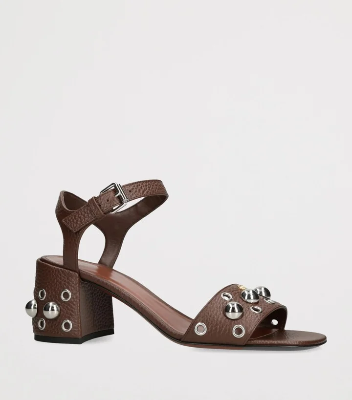 Valentino Garavani Leather Nellcote Heeled Sandals 60 - Image 3