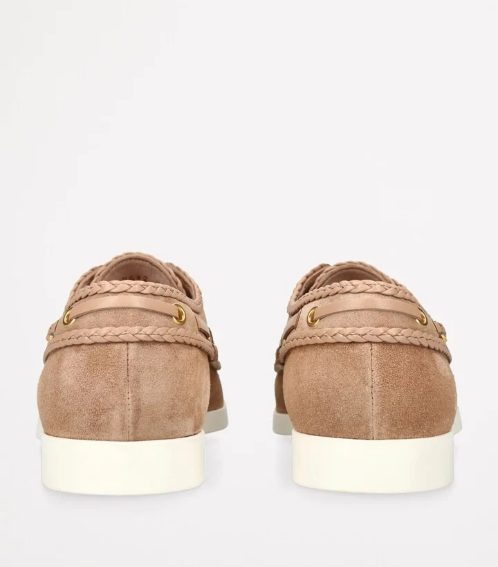 Valentino Garavani Leather Palm Avenue Boat Shoes - Image 2