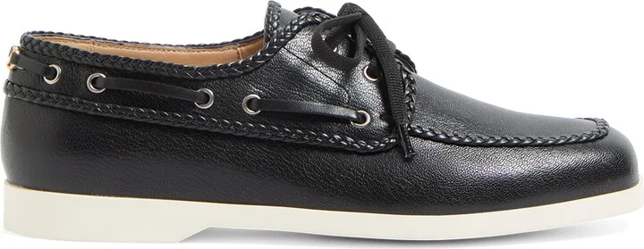 Valentino Garavani Leather Palm Avenue Boat Shoes