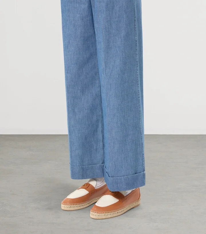 Valentino Garavani Leather Palm Avenue Espadrilles - Image 2