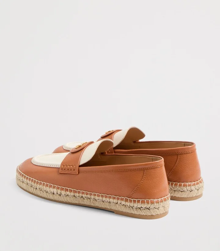Valentino Garavani Leather Palm Avenue Espadrilles - Image 4