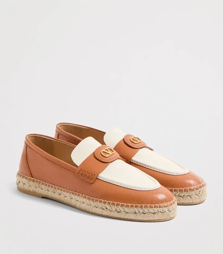 Valentino Garavani Leather Palm Avenue Espadrilles - Image 5