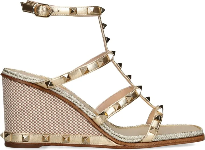 Valentino Garavani Leather Rockstud Espadrilles 80