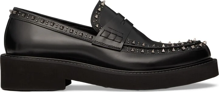 Valentino Garavani Leather Rockstud Gentleglam Loafers