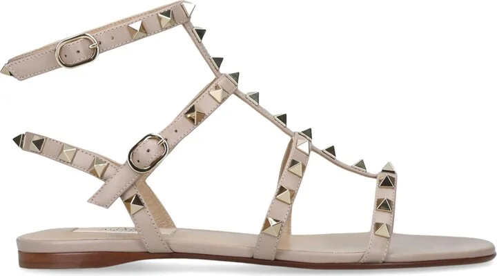 Valentino Garavani Leather Rockstud Gladiator Sandals