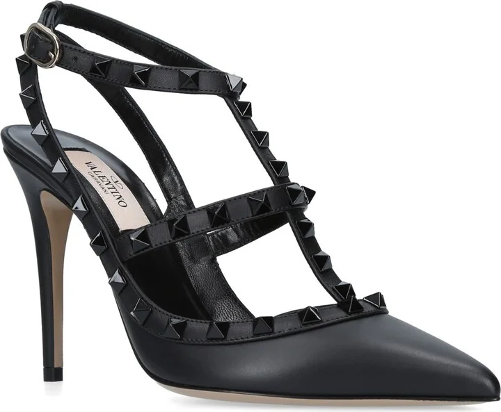 Valentino Garavani Leather Rockstud Heels 100