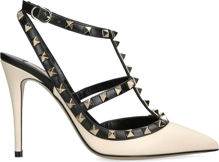 Valentino Garavani Leather Rockstud Heels 100