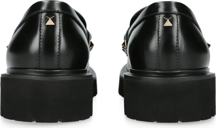 Valentino Garavani Leather Rockstud Loafers 50 - Image 4