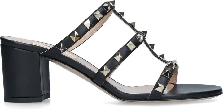 Valentino Garavani Leather Rockstud Mules 60 - Image 3
