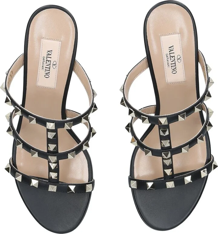 Valentino Garavani Leather Rockstud Mules 60 - Image 4