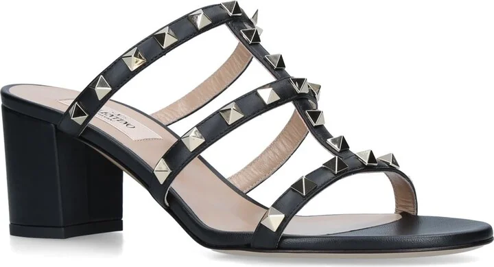 Valentino Garavani Leather Rockstud Mules 60