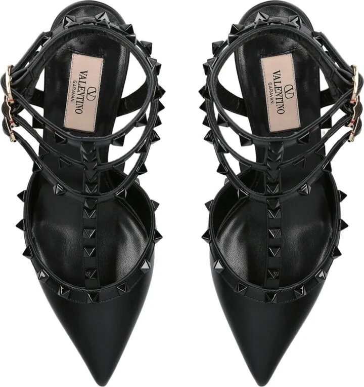Valentino Garavani Leather Rockstud Sandals 65 - Image 3