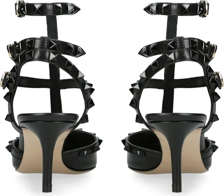 Valentino Garavani Leather Rockstud Sandals 65 - Image 4