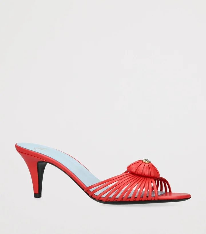 Valentino Garavani Leather Royal Heeled Mules 65 - Image 3