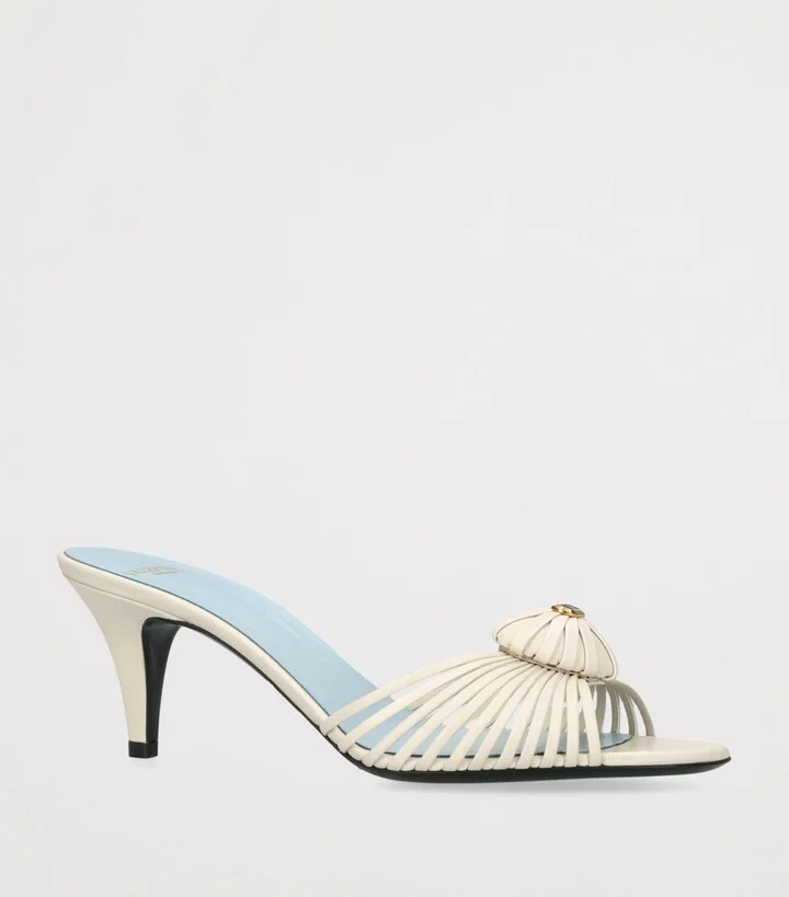 Valentino Garavani Leather Royal Heeled Mules 65 - Image 3