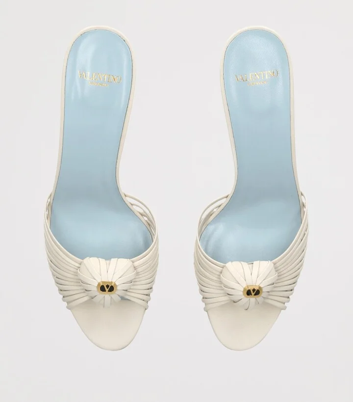 Valentino Garavani Leather Royal Heeled Mules 65 - Image 4