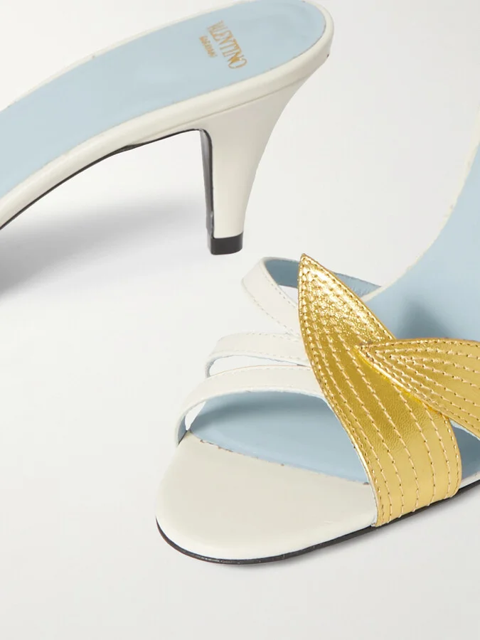 Valentino Garavani - Leather Sandals - Ivory - Image 4