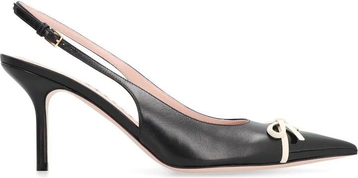 Valentino Garavani Leather Slingback Pumps - Image 2