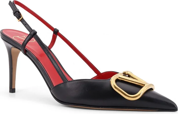 Valentino Garavani Leather Slingback Pumps - Image 2