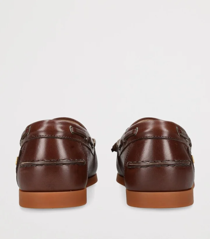 Valentino Garavani Leather Tassel Boat Shoes - Image 2