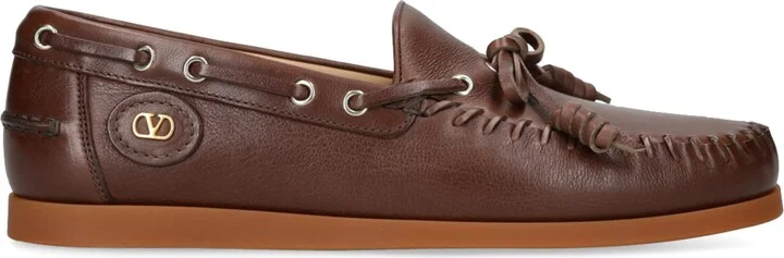 Valentino Garavani Leather Tassel Boat Shoes