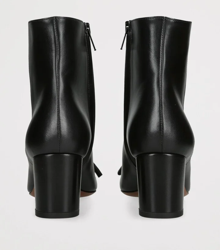 Valentino Garavani Leather Valet De Roi Ankle Boots 60 - Image 2