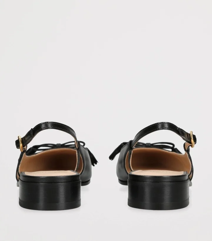 Valentino Garavani Leather Valet Du Roe Slingback Flats 25 - Image 2