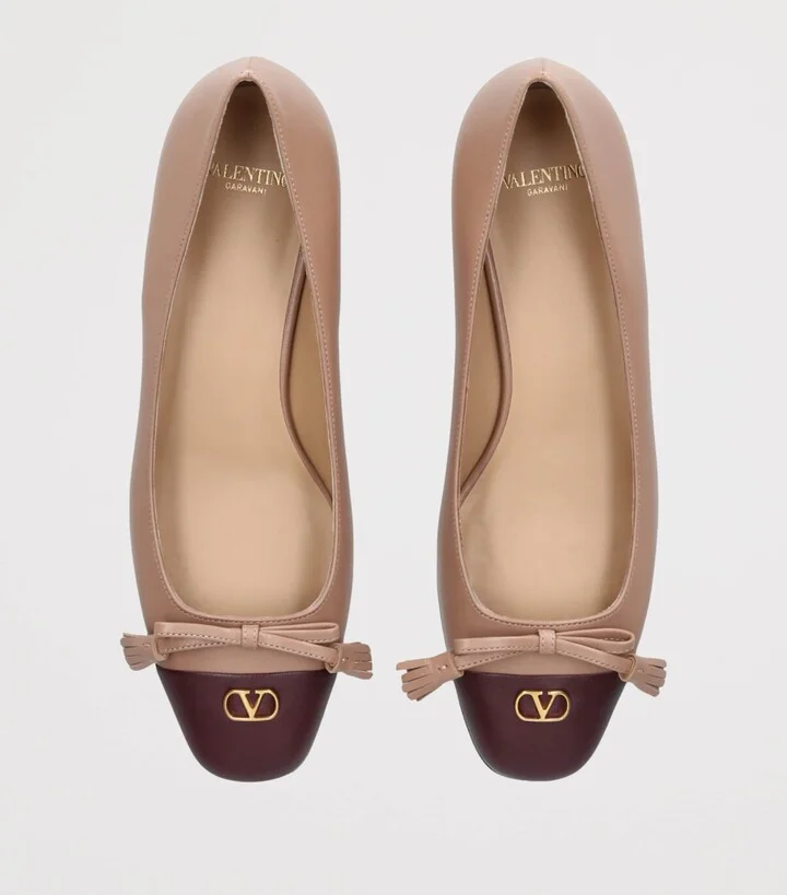 Valentino Garavani Leather Valet du Roi Ballet Flats - Image 4