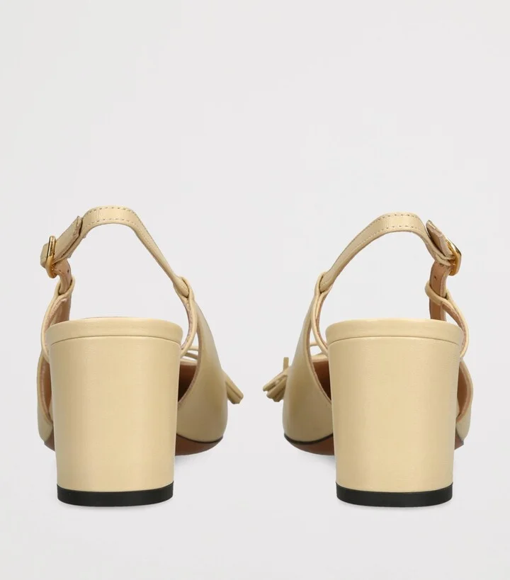 Valentino Garavani Leather Valet Du Roi Slingback Heels 60 - Image 2