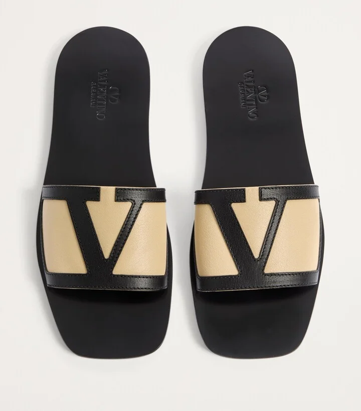 Valentino Garavani Leather Viva Superstar Slides - Image 2