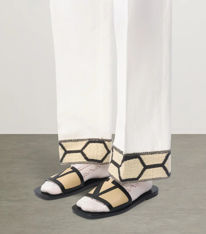 Valentino Garavani Leather Viva Superstar Slides - Image 5