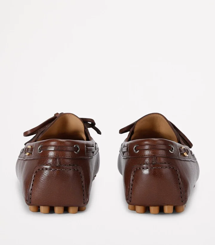 Valentino Garavani Leather VLogo Driving Shoes - Image 3