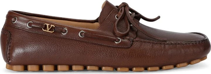 Valentino Garavani Leather VLogo Driving Shoes