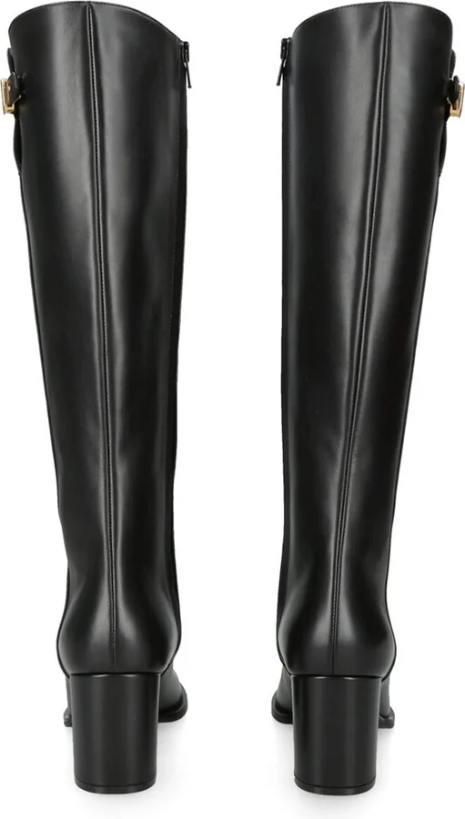 Valentino Garavani Leather VLogo Knee-High Boots 70 - Image 2