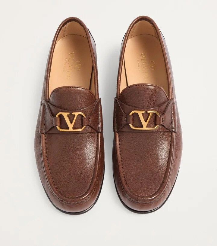 Valentino Garavani Leather VLogo Loafers - Image 2