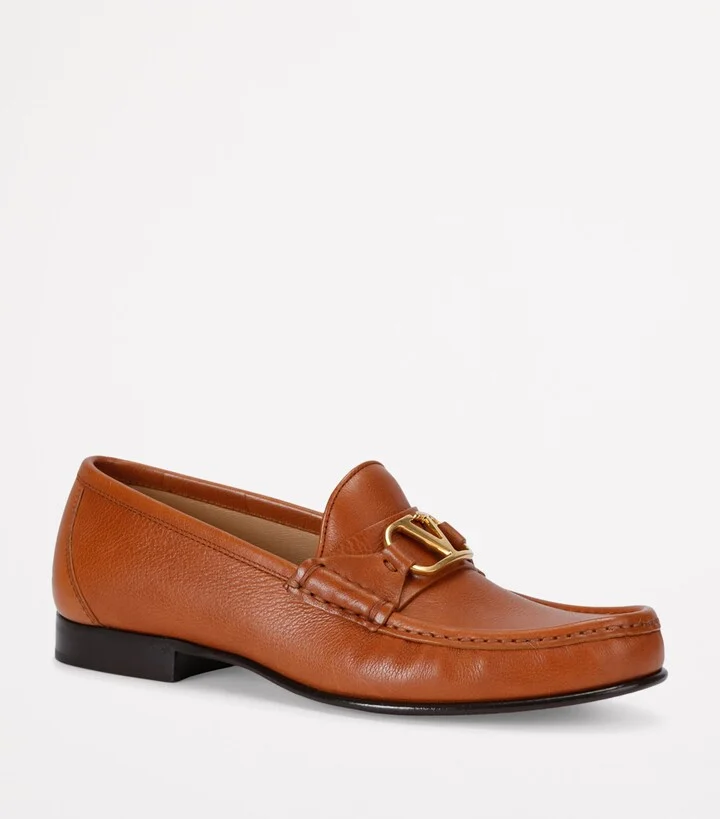 Valentino Garavani Leather VLogo Loafers - Image 3