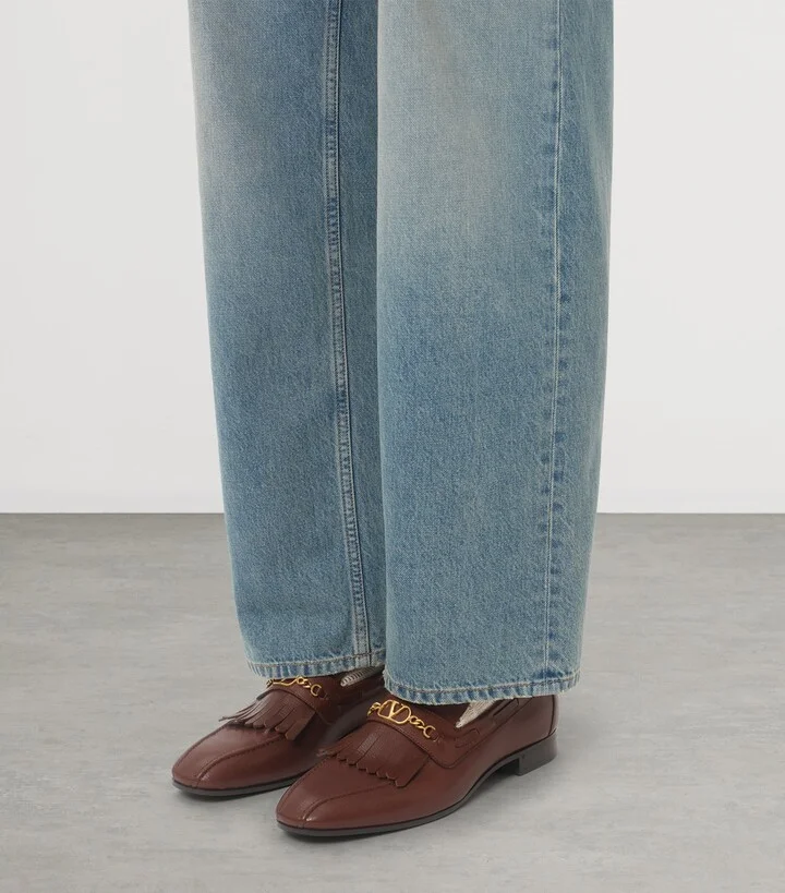 Valentino Garavani Leather VLogo Loafers - Image 2