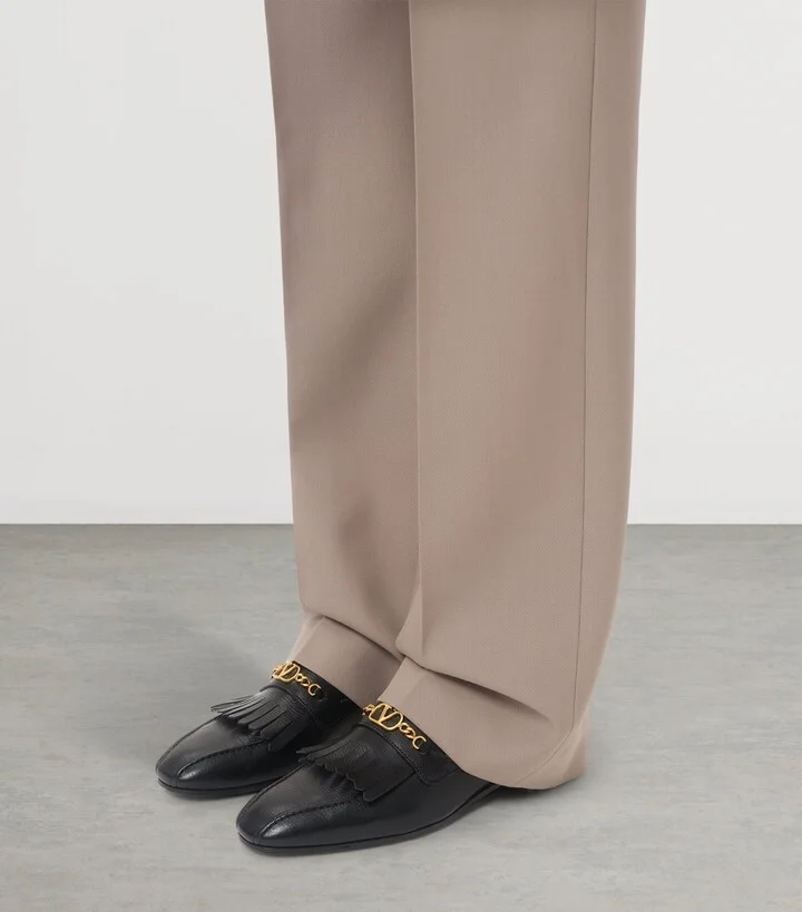 Valentino Garavani Leather VLogo Loafers - Image 2
