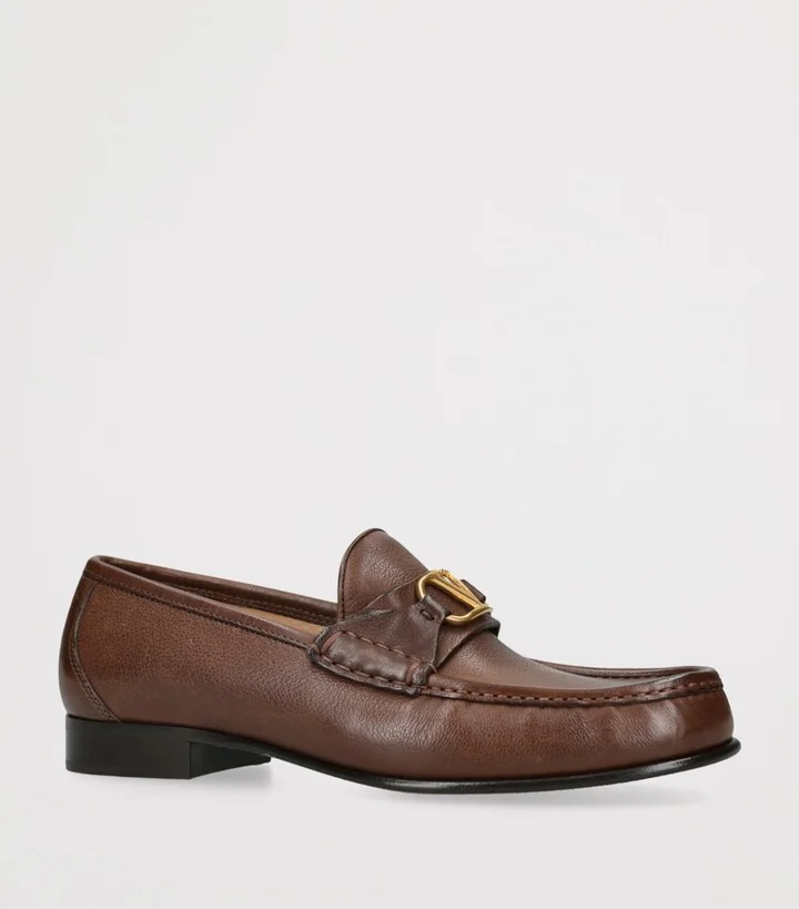 Valentino Garavani Leather VLogo Loafers - Image 3