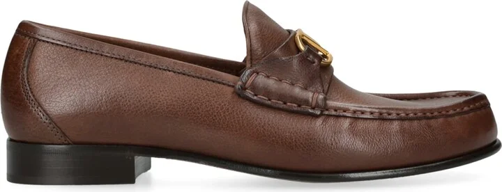Valentino Garavani Leather VLogo Loafers