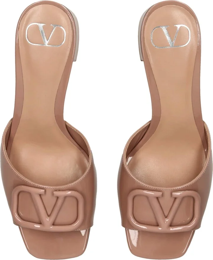 Valentino Garavani Leather Vlogo Mules 60 - Image 4