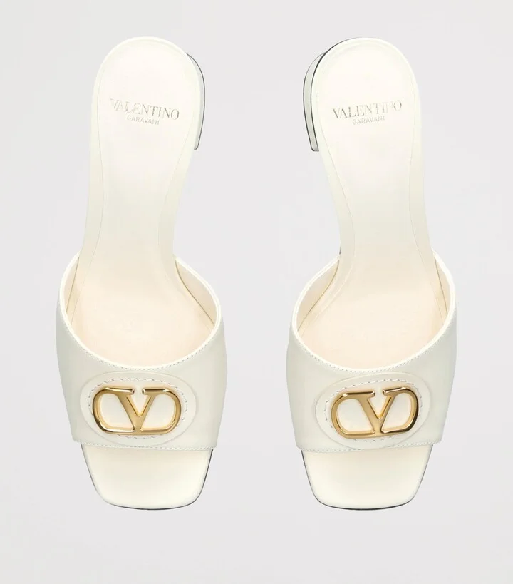 Valentino Garavani Leather VLogo Mules 60 - Image 4