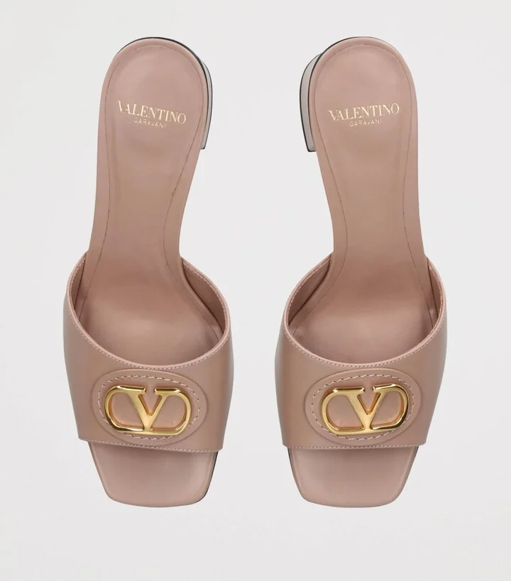 Valentino Garavani Leather VLogo Mules 60 - Image 4